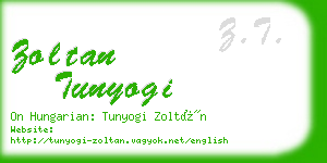 zoltan tunyogi business card